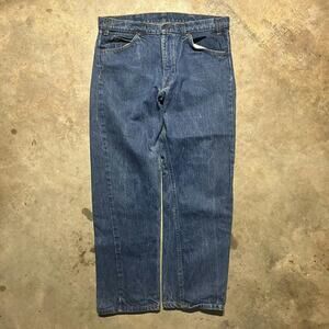 Vintage 80s Levi's 505 Regular Fit Orange Tab Jeans 34x28